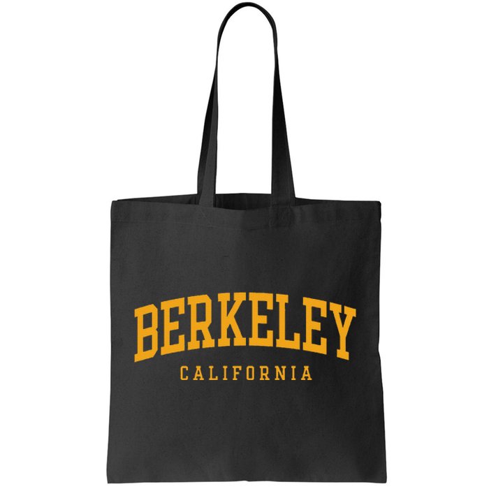 Berkeley Arched Text Yellow Tote Bag