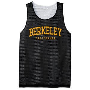 Berkeley Arched Text Yellow Mesh Reversible Basketball Jersey Tank