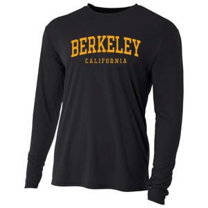 Berkeley Arched Text Yellow Cooling Performance Long Sleeve Crew