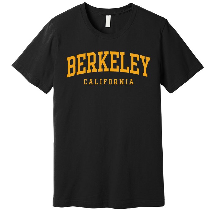 Berkeley Arched Text Yellow Premium T-Shirt