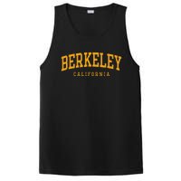 Berkeley Arched Text Yellow PosiCharge Competitor Tank