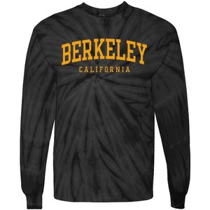 Berkeley Arched Text Yellow Tie-Dye Long Sleeve Shirt