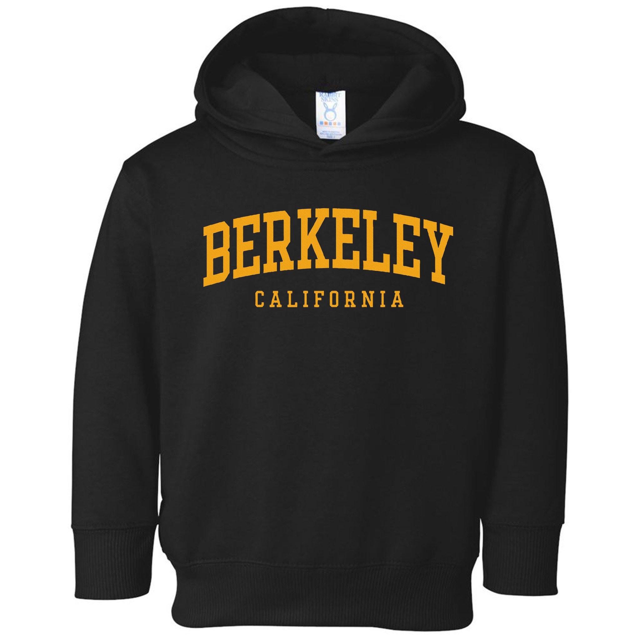 Berkeley Arched Text Yellow Toddler Hoodie