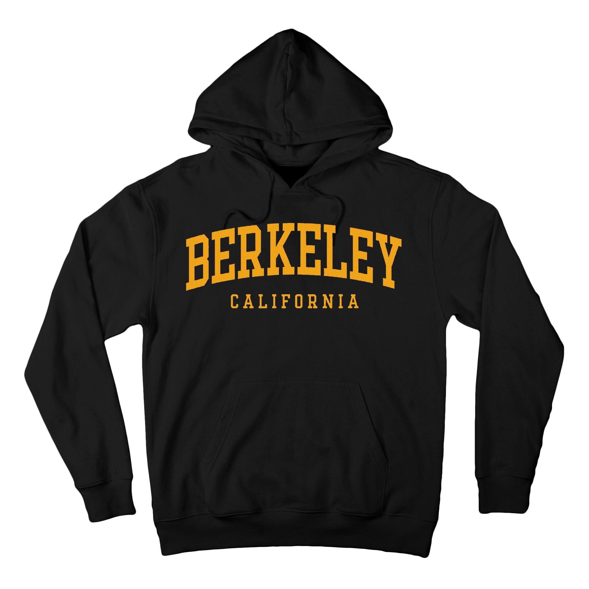 Berkeley Arched Text Yellow Tall Hoodie