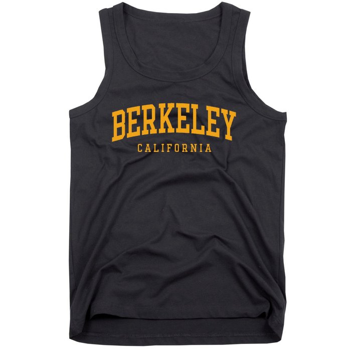 Berkeley Arched Text Yellow Tank Top