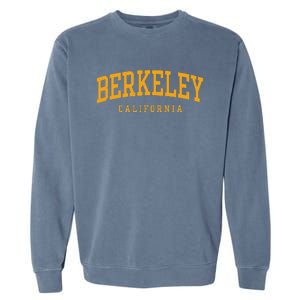 Berkeley Arched Text Yellow Garment-Dyed Sweatshirt