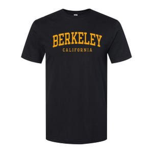 Berkeley Arched Text Yellow Softstyle CVC T-Shirt