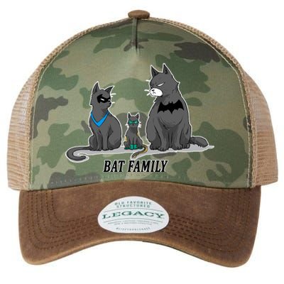 Batfamily Bat Cat Family Cartoon Spoof Legacy Tie Dye Trucker Hat