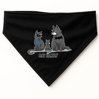 Batfamily Bat Cat Family Cartoon Spoof USA-Made Doggie Bandana