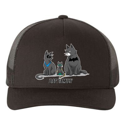 Batfamily Bat Cat Family Cartoon Spoof Yupoong Adult 5-Panel Trucker Hat