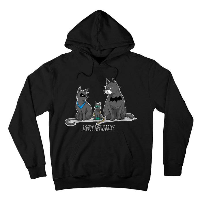 Batfamily Bat Cat Family Cartoon Spoof Hoodie