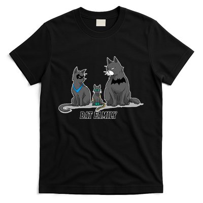 Batfamily Bat Cat Family Cartoon Spoof T-Shirt