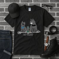Batfamily Bat Cat Family Cartoon Spoof Tall T-Shirt