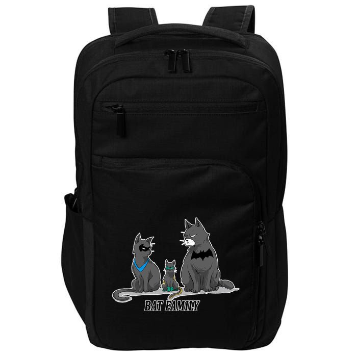 Batfamily Bat Cat Family Cartoon Spoof Impact Tech Backpack