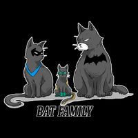 Batfamily Bat Cat Family Cartoon Spoof Backpack