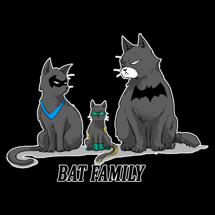 Batfamily Bat Cat Family Cartoon Spoof Backpack
