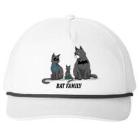 Batfamily Bat Cat Family Cartoon Spoof Snapback Five-Panel Rope Hat