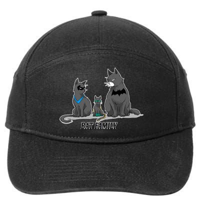 Batfamily Bat Cat Family Cartoon Spoof 7-Panel Snapback Hat