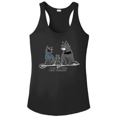 Batfamily Bat Cat Family Cartoon Spoof Ladies PosiCharge Competitor Racerback Tank