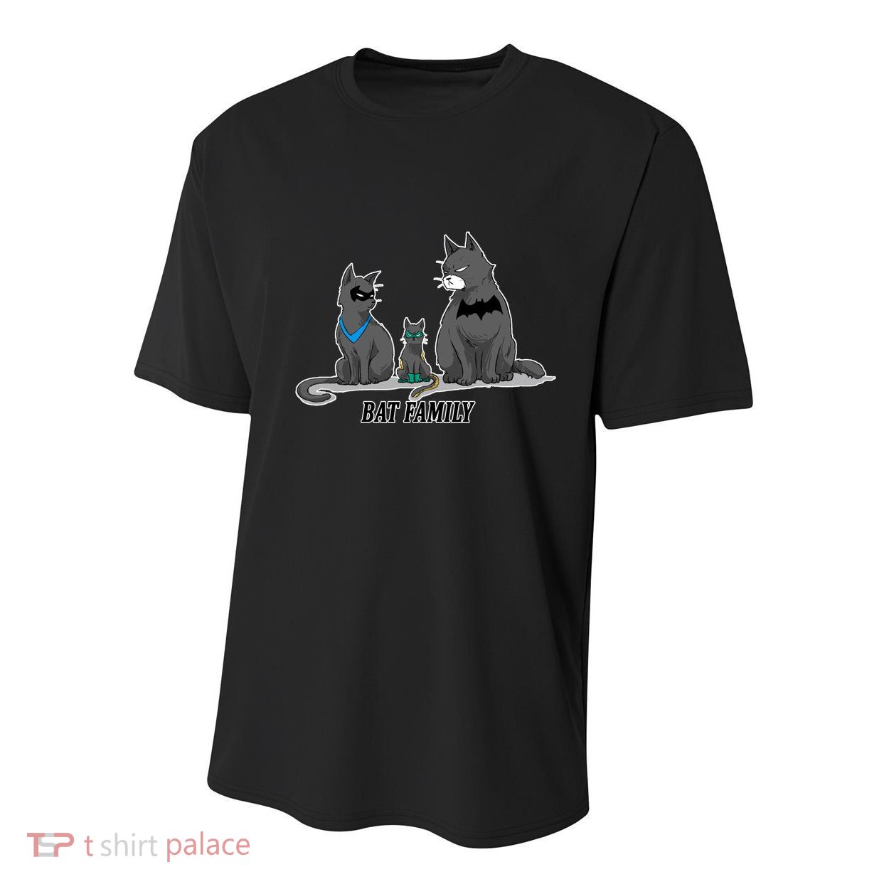 Batfamily Bat Cat Family Cartoon Spoof Youth Performance Sprint T-Shirt
