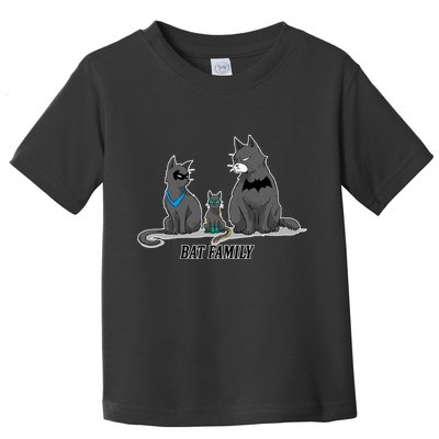 Batfamily Bat Cat Family Cartoon Spoof Toddler T-Shirt