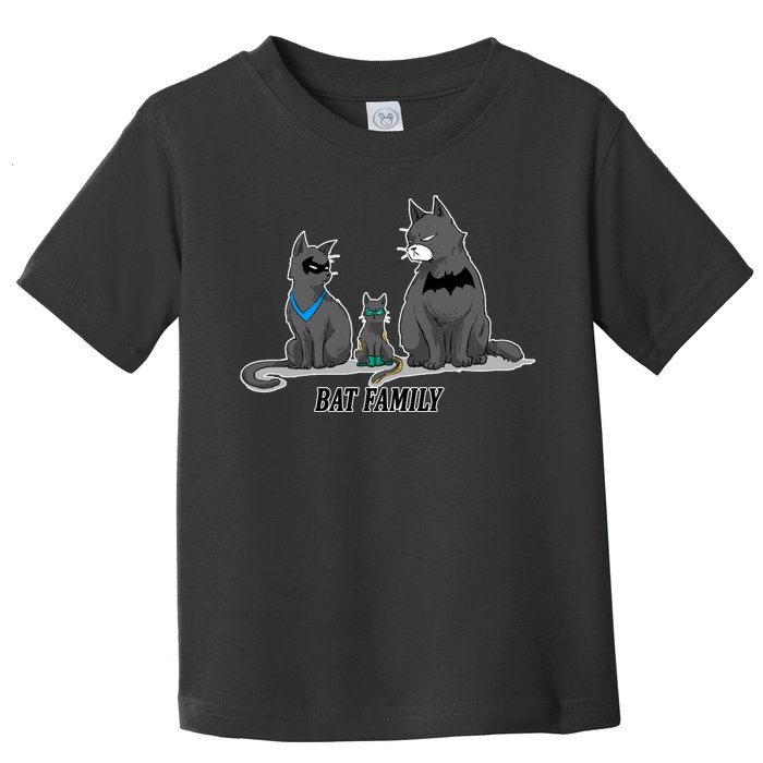 Batfamily Bat Cat Family Cartoon Spoof Toddler T-Shirt