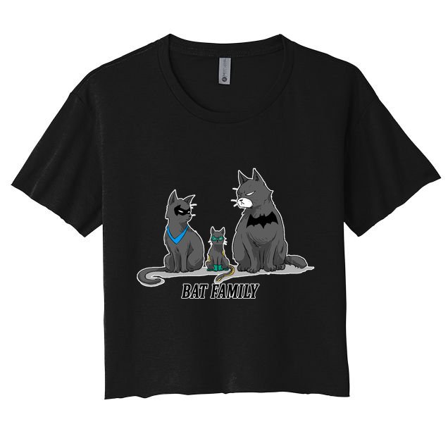 Batfamily Bat Cat Family Cartoon Spoof Crop Top