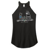 Batfamily Bat Cat Family Cartoon Spoof Women's Perfect Tri Rocker Tank