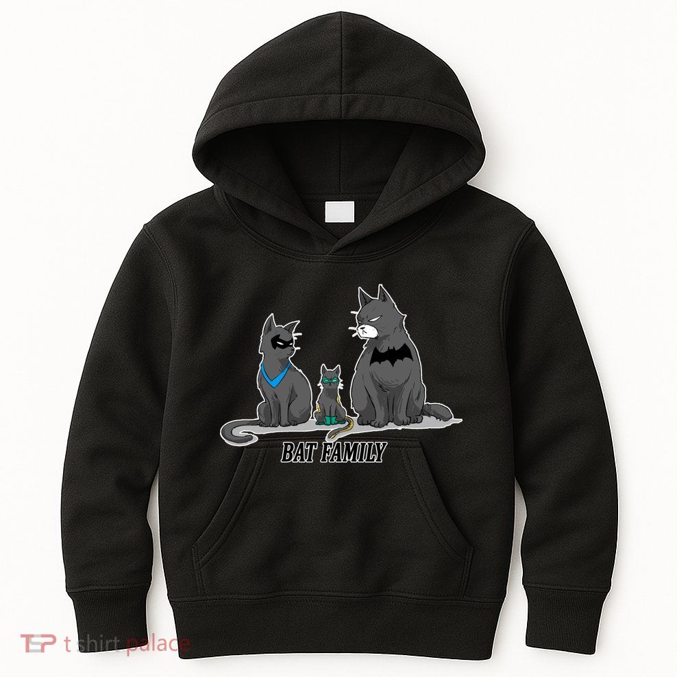 Batfamily Bat Cat Family Cartoon Spoof Kids Hoodie