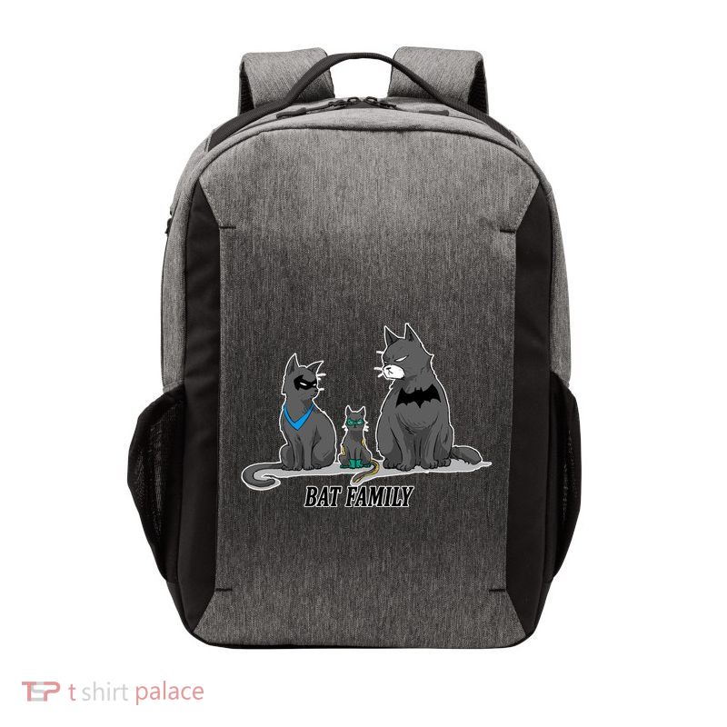 Batfamily Bat Cat Family Cartoon Spoof Vector Backpack