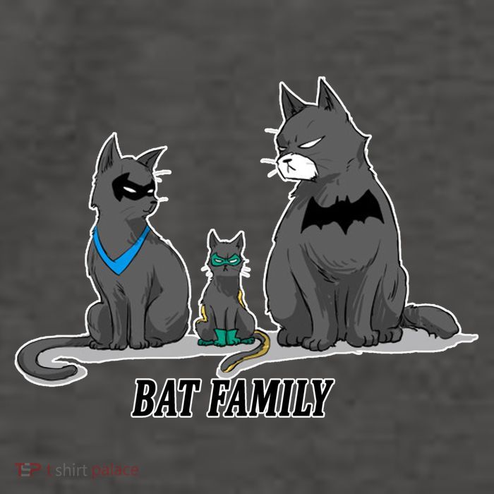 Batfamily Bat Cat Family Cartoon Spoof Vector Backpack