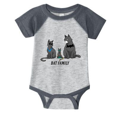 Batfamily Bat Cat Family Cartoon Spoof Infant Baby Jersey Bodysuit