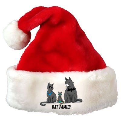 Batfamily Bat Cat Family Cartoon Spoof Premium Christmas Santa Hat