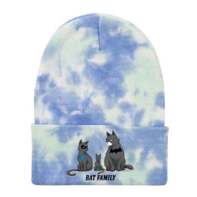 Batfamily Bat Cat Family Cartoon Spoof Tie Dye 12in Knit Beanie