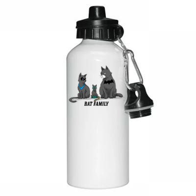 Batfamily Bat Cat Family Cartoon Spoof Aluminum Water Bottle