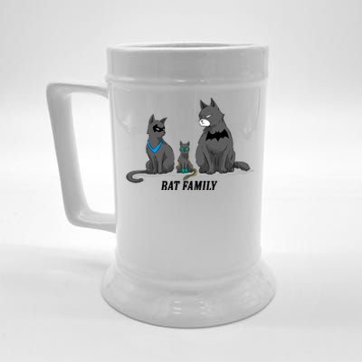 Batfamily Bat Cat Family Cartoon Spoof Beer Stein