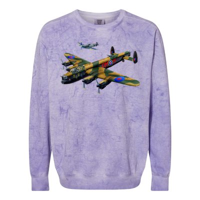 Battle of Britain Airforce War Plane Colorblast Crewneck Sweatshirt