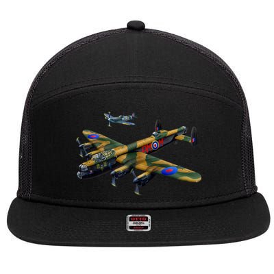 Battle of Britain Airforce War Plane 7 Panel Mesh Trucker Snapback Hat