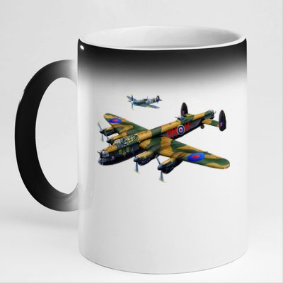 Battle of Britain Airforce War Plane 11oz Black Color Changing Mug