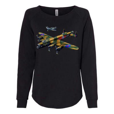 Battle of Britain Airforce War Plane Womens California Wash Sweatshirt