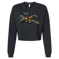 Battle of Britain Airforce War Plane Cropped Pullover Crew