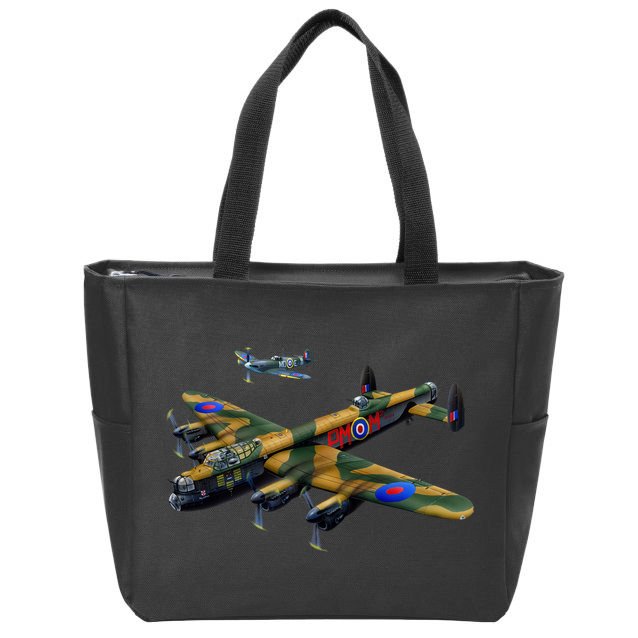 Battle of Britain Airforce War Plane Zip Tote Bag