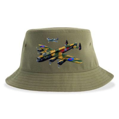 Battle of Britain Airforce War Plane Sustainable Bucket Hat