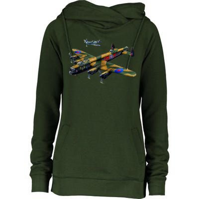 Battle of Britain Airforce War Plane Womens Funnel Neck Pullover Hood