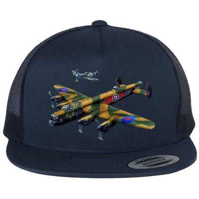 Battle of Britain Airforce War Plane Flat Bill Trucker Hat