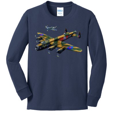 Battle of Britain Airforce War Plane Kids Long Sleeve Shirt