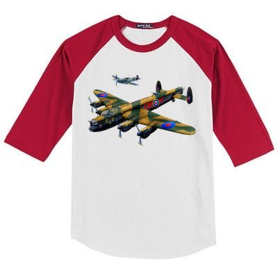 Battle of Britain Airforce War Plane Kids Colorblock Raglan Jersey