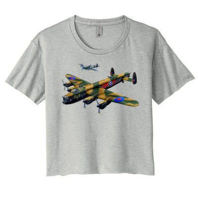 Battle of Britain Airforce War Plane Women's Crop Top Tee