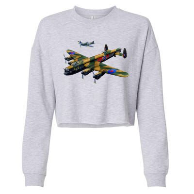 Battle of Britain Airforce War Plane Cropped Pullover Crew