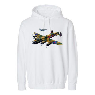 Battle of Britain Airforce War Plane Garment-Dyed Fleece Hoodie